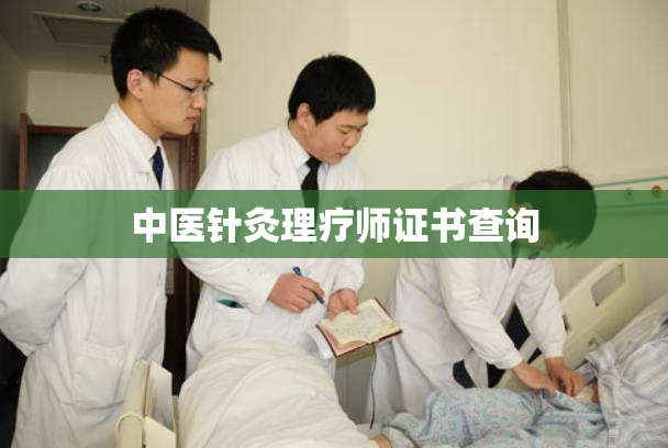 中医针灸理疗师证书查询